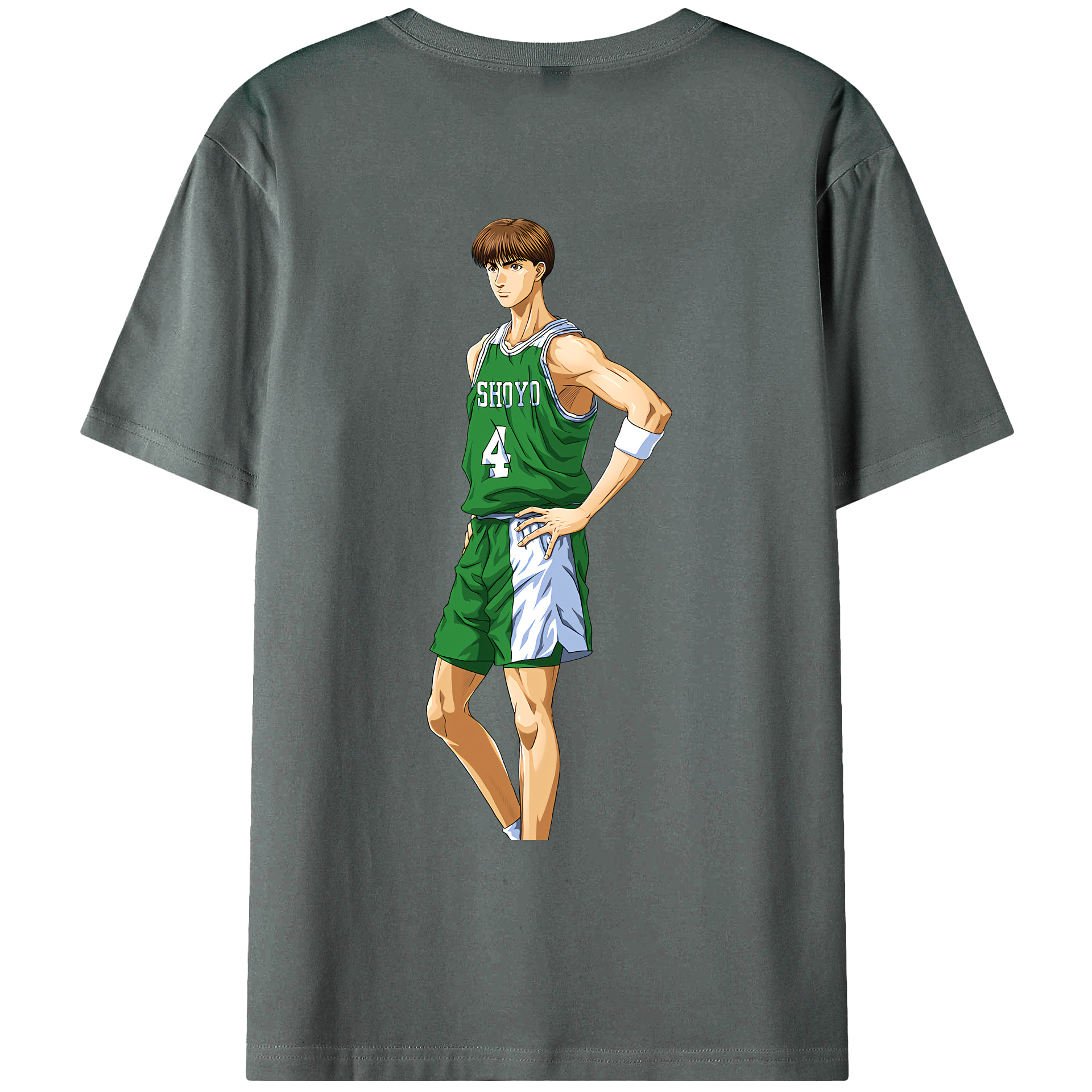 （画像用） SLAM DUNK／スラムダンク 綿100％ メンズ半袖Tシャツ（バックプリント） 通気性